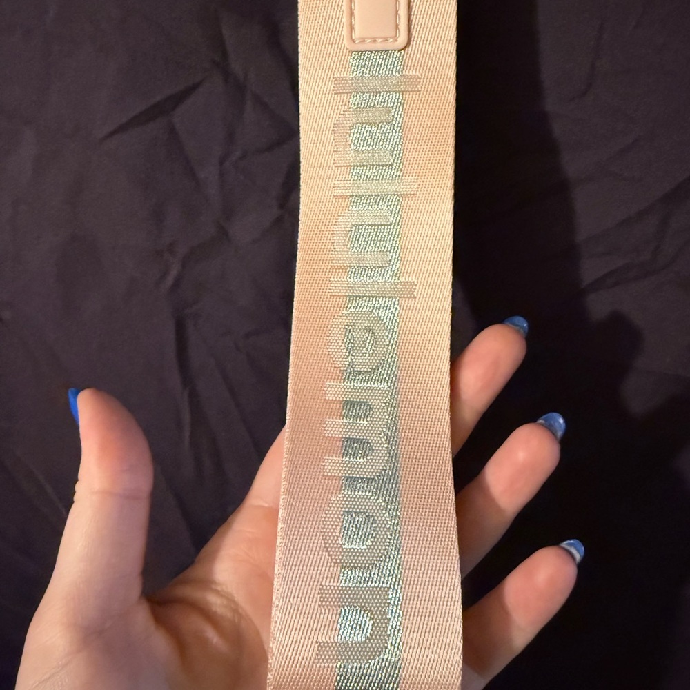 Lululemon Athletica Pink and Silver Keychain Lanyard NWOT